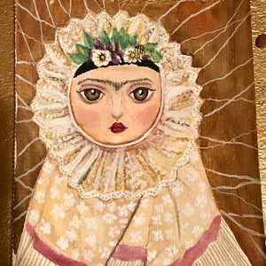 Original painting  Frida  Kahlo“Tehuana” 5”x7”